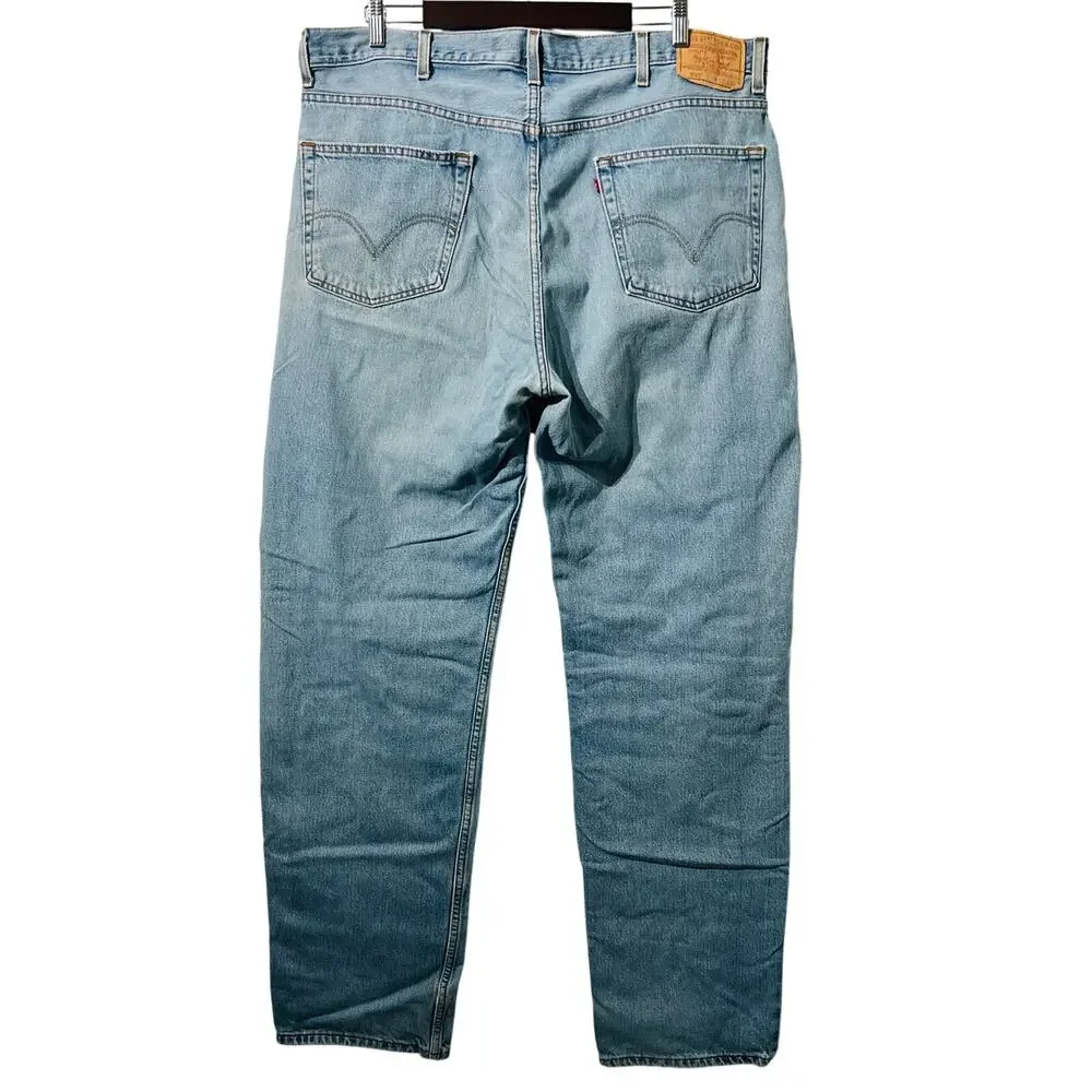 Levi's 550 Jeans Men's 42X36 Blue Relaxed Fit Straight Leg Work Pants Denim